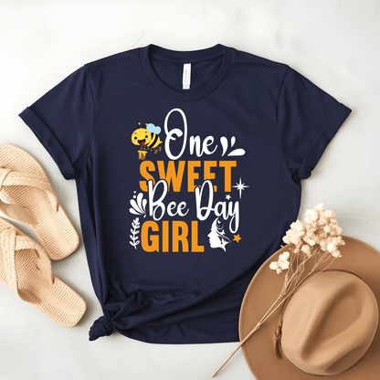 One Sweet Bee Day Girl Tee - Beebloomify