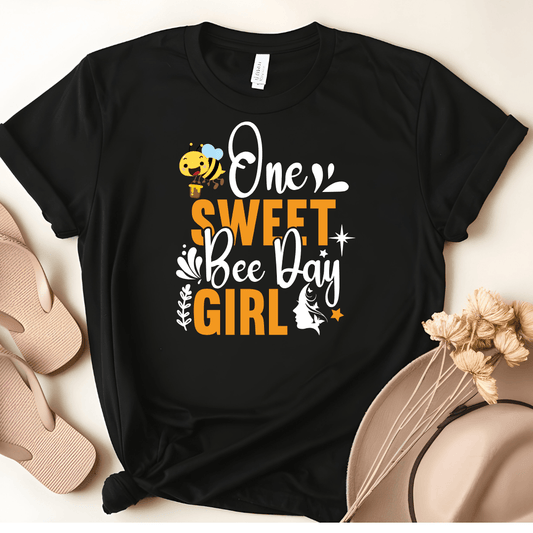 One Sweet Bee Day Girl Tee - Beebloomify