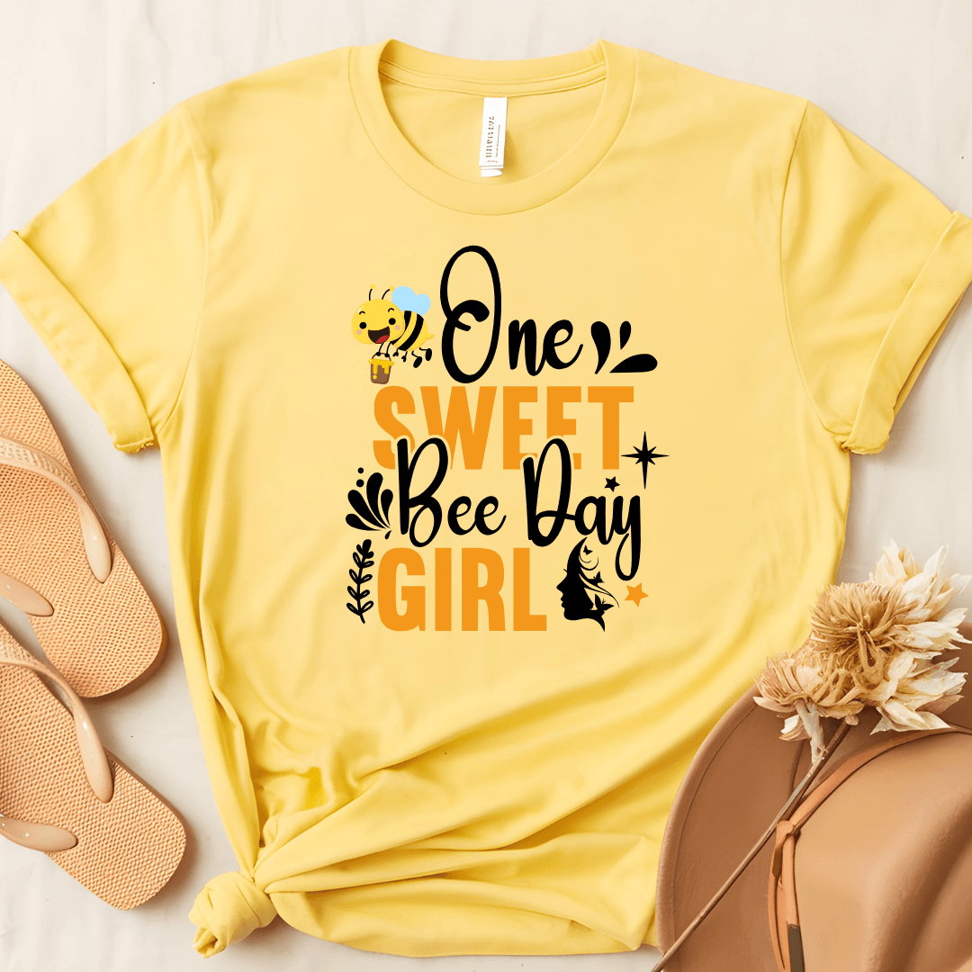 One Sweet Bee Day Girl Tee - Beebloomify