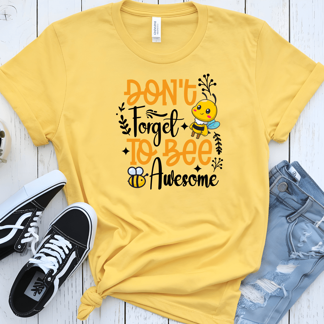 Don't Forget To Bee Awesome Unisex Jersey Tee - Beebloomify