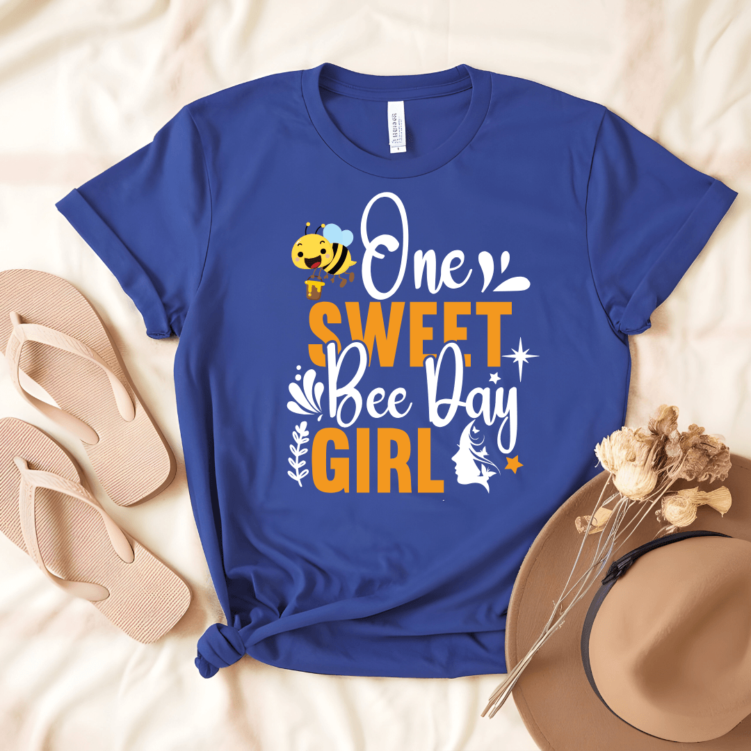 One Sweet Bee Day Girl Tee - Beebloomify