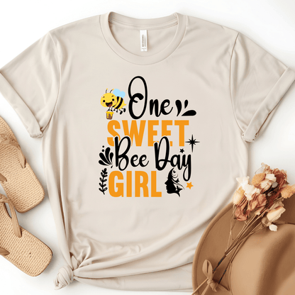 One Sweet Bee Day Girl Tee - Beebloomify