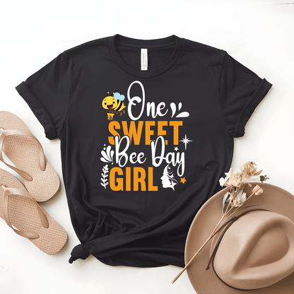 One Sweet Bee Day Girl Tee - Beebloomify