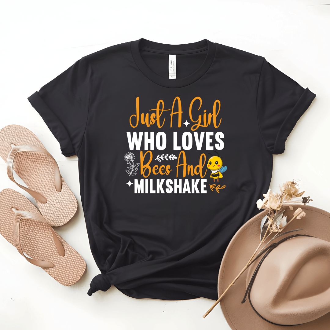 Just A Girl Who Loves Bees And Milkshake Unisex Jersey Tee - Beebloomify