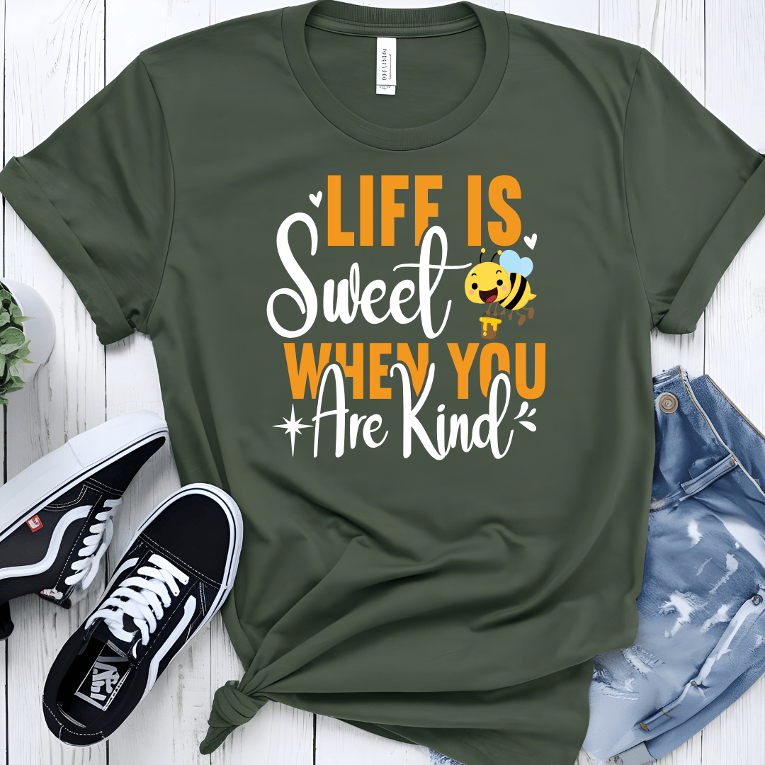 Life Is Sweet When You Are Kind Unisex Jersey Tee - Beebloomify