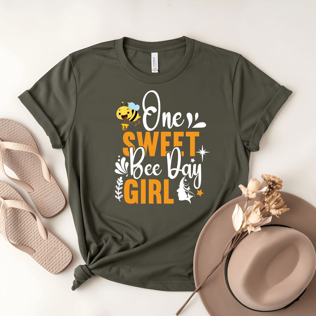 One Sweet Bee Day Girl Tee - Beebloomify