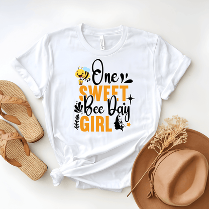 One Sweet Bee Day Girl Tee - Beebloomify