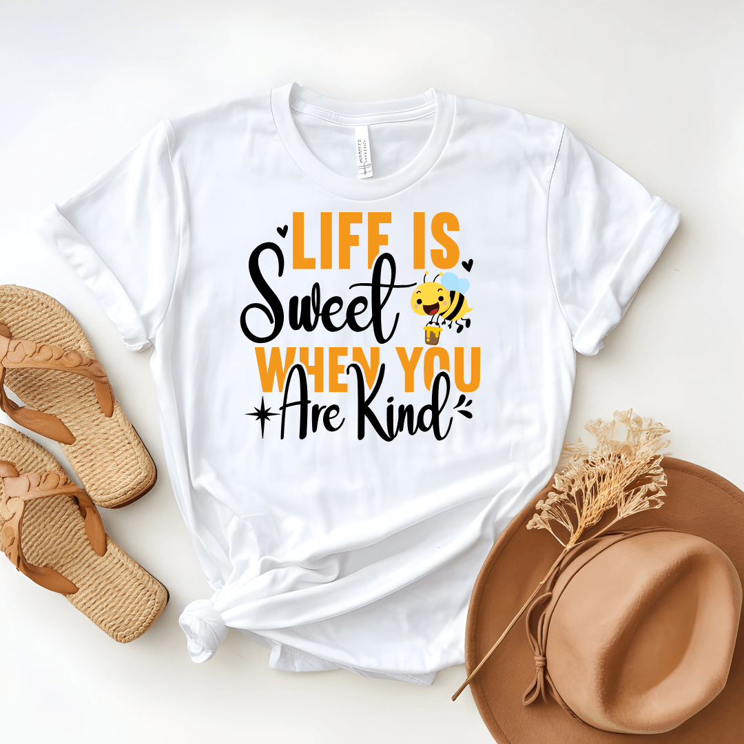 Life Is Sweet When You Are Kind Unisex Jersey Tee - Beebloomify