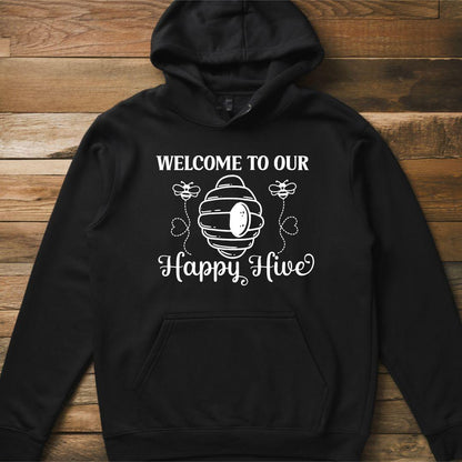 WELCOME TO OUR HAPPY HIVE Unisex Heavy Blend™ hoodie - Beebloomify