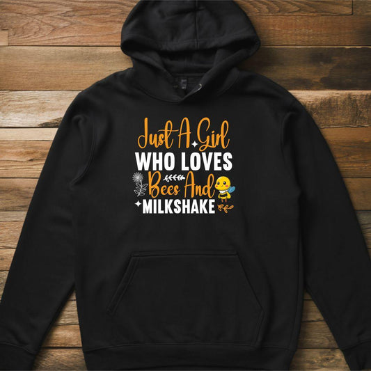 Just A Girl Who Loves Bees And Milkshake Unisex Heavy Blend™ hoodie - Beebloomify