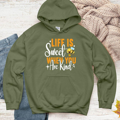 Life Is Sweet When You Are Kind Unisex Heavy Blend™ hoodie - Beebloomify