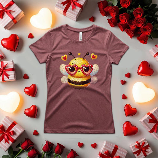 Bee Wearing Heart-Shaped Sunglasses T-shirt - Beebloomify