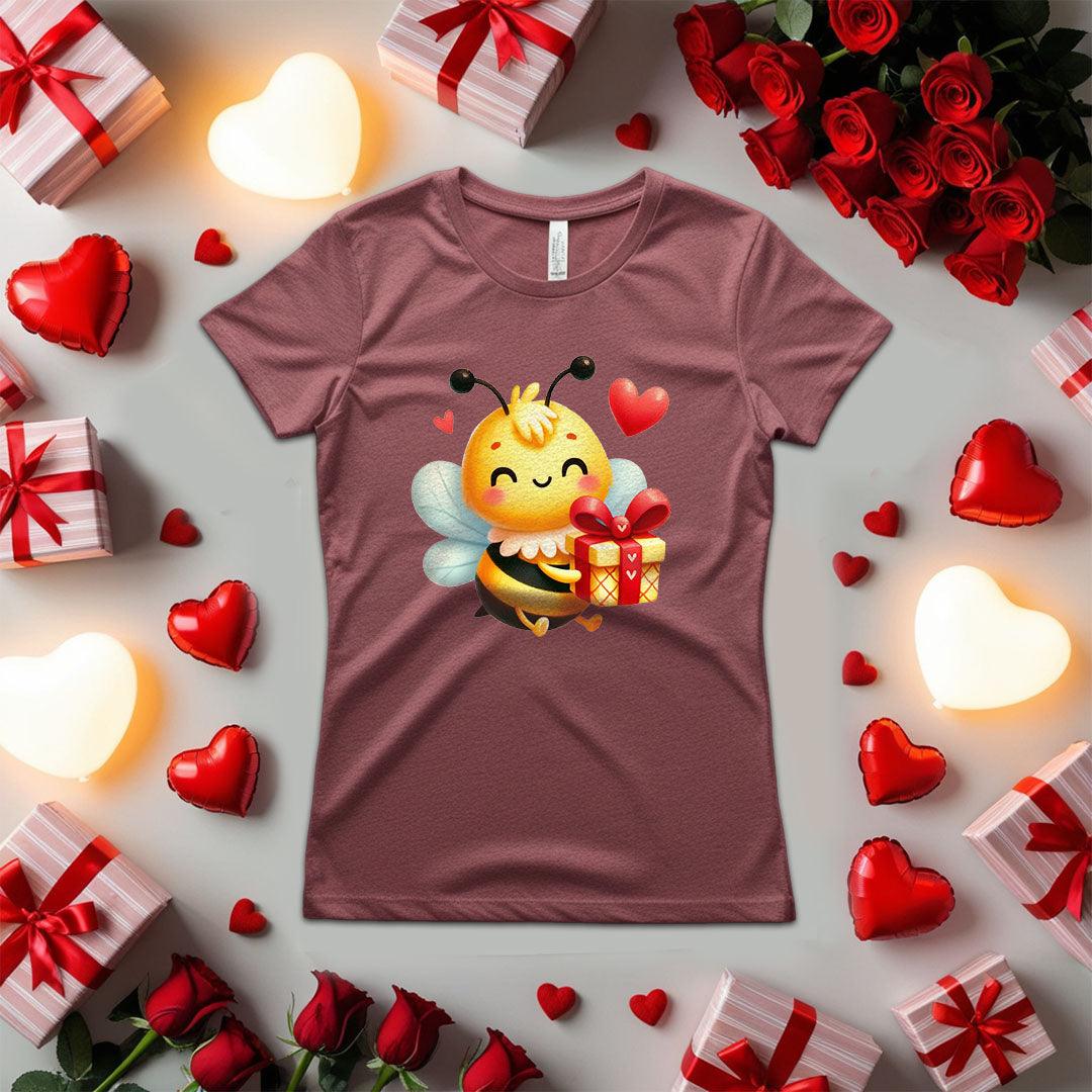 Bee Holding a Present-shirt - Beebloomify