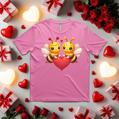 Bee Couple Colding A Heart T-shirt - Beebloomify