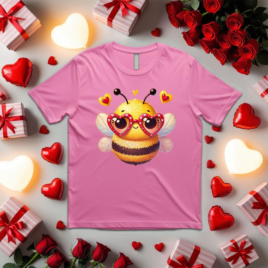 Bee Wearing Heart-Shaped Sunglasses T-shirt - Beebloomify