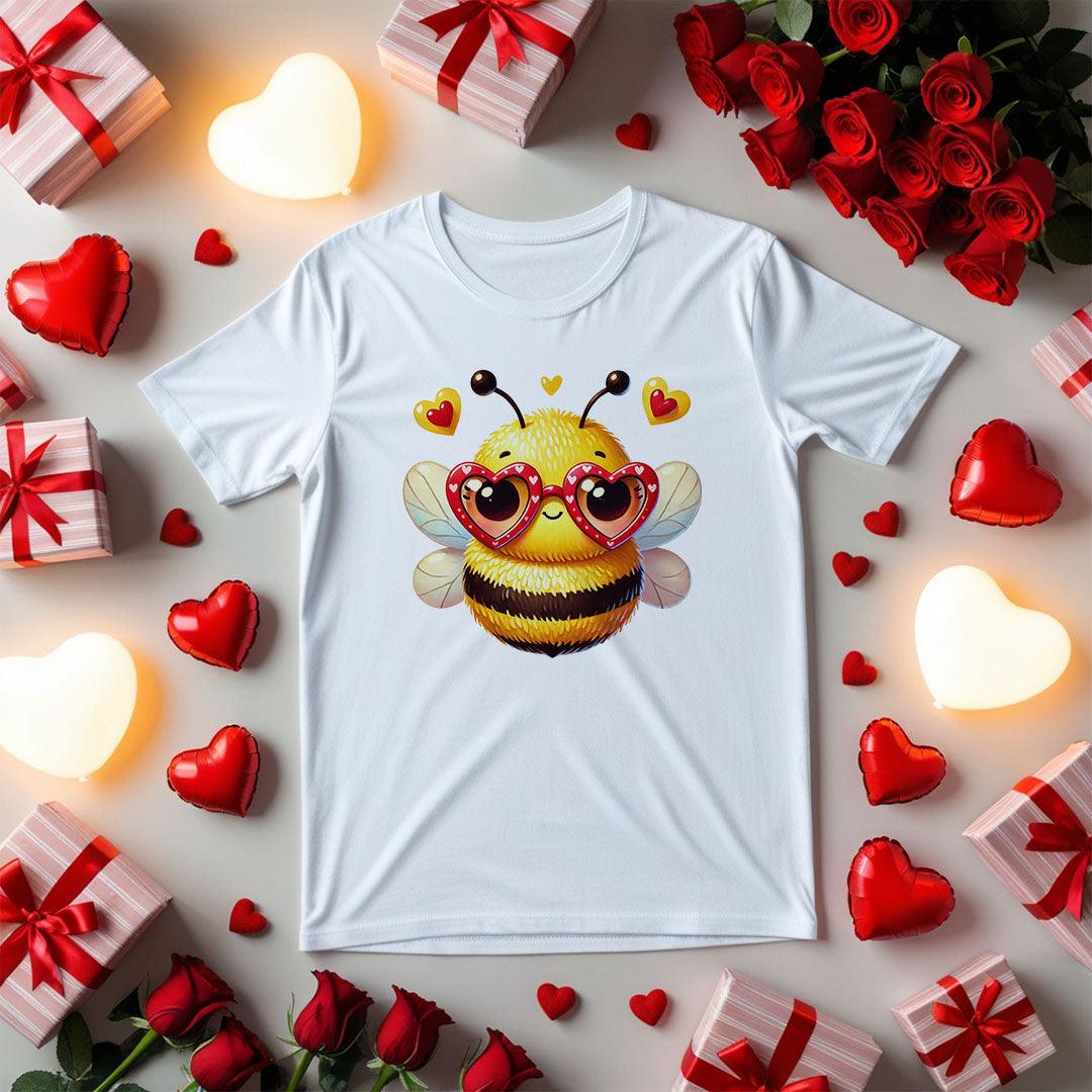 Bee Wearing Heart-Shaped Sunglasses T-shirt - Beebloomify