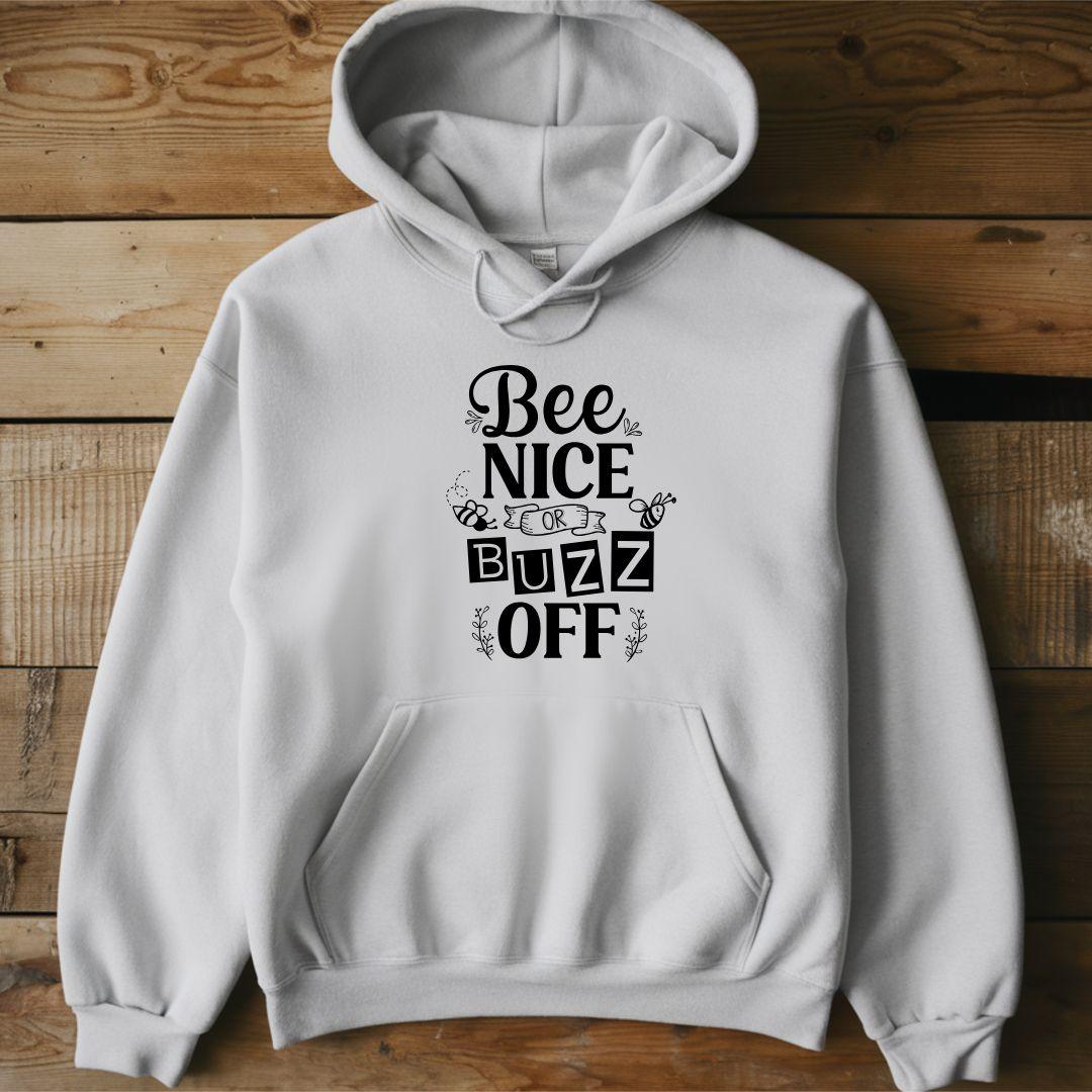 BEE NICE OR BUZZ OFF Unisex Heavy Blend™ hoodie - Beebloomify