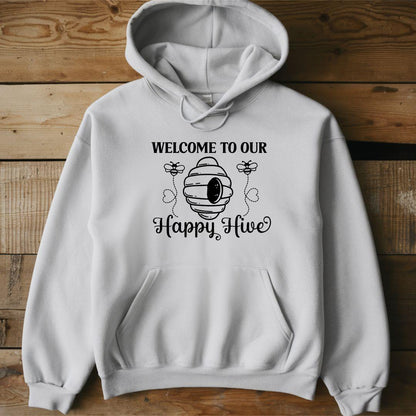 WELCOME TO OUR HAPPY HIVE Unisex Heavy Blend™ hoodie - Beebloomify